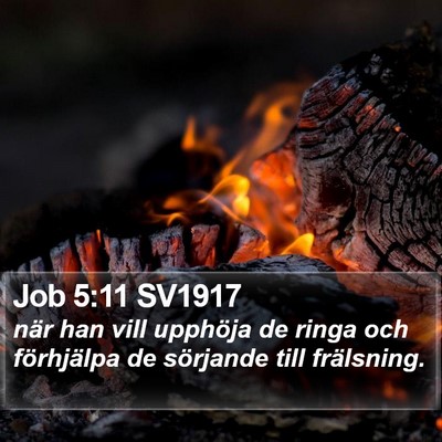 Job 5:11 SV1917 Bible Verse Image