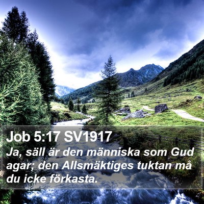 Job 5:17 SV1917 Bible Verse Image