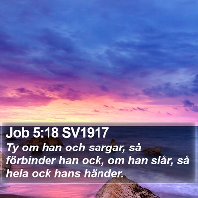 Job 5:18 SV1917 Bible Verse Image