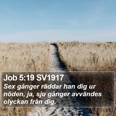 Job 5:19 SV1917 Bible Verse Image