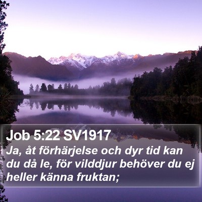 Job 5:22 SV1917 Bible Verse Image