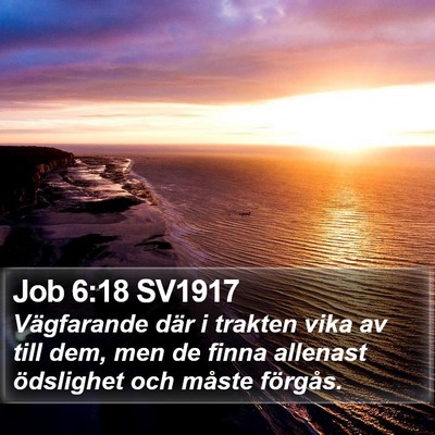 Job 6:18 SV1917 Bible Verse Image