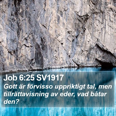 Job 6:25 SV1917 Bible Verse Image