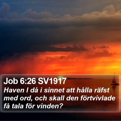 Job 6:26 SV1917 Bible Verse Image