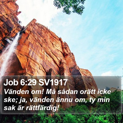 Job 6:29 SV1917 Bible Verse Image