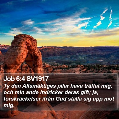 Job 6:4 SV1917 Bible Verse Image