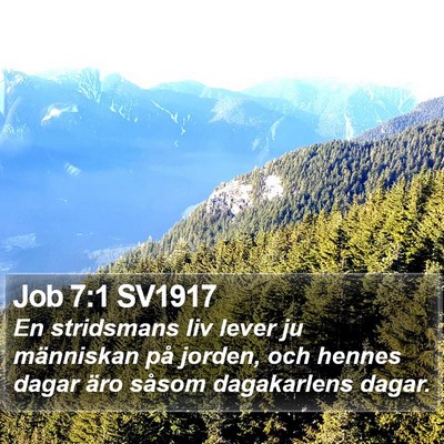 Job 7:1 SV1917 Bible Verse Image