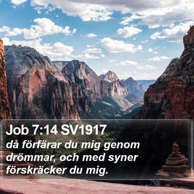 Job 7:14 SV1917 Bible Verse Image