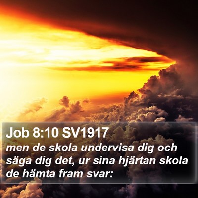 Job 8:10 SV1917 Bible Verse Image