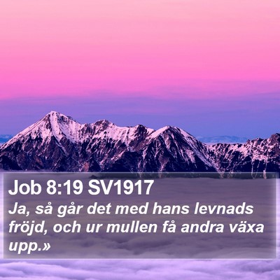 Job 8:19 SV1917 Bible Verse Image