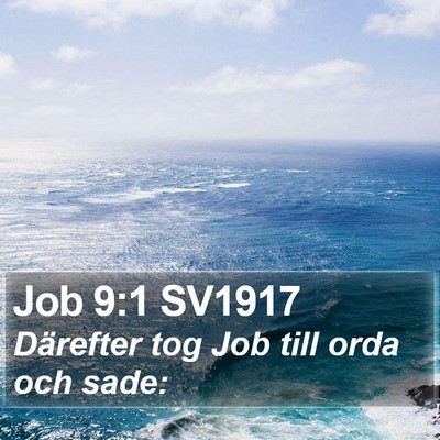 Job 9:1 SV1917 Bible Verse Image