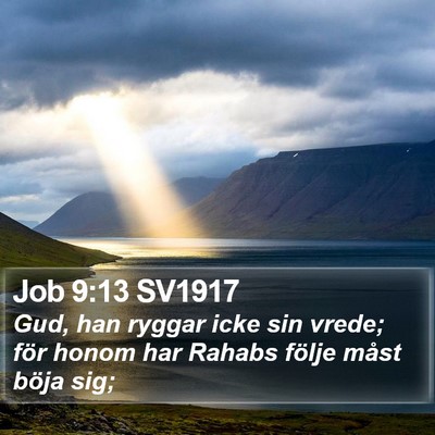 Job 9:13 SV1917 Bible Verse Image