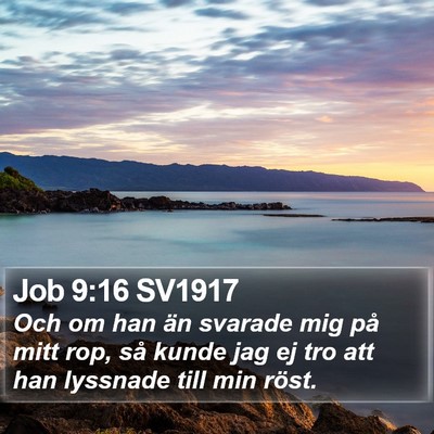 Job 9:16 SV1917 Bible Verse Image
