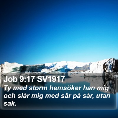 Job 9:17 SV1917 Bible Verse Image