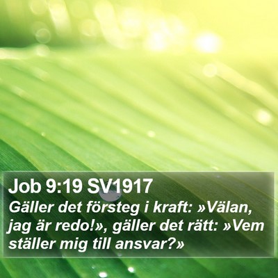 Job 9:19 SV1917 Bible Verse Image