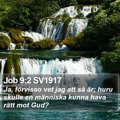 Job 9:2 SV1917 Bible Verse Image
