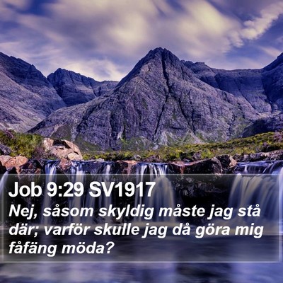 Job 9:29 SV1917 Bible Verse Image