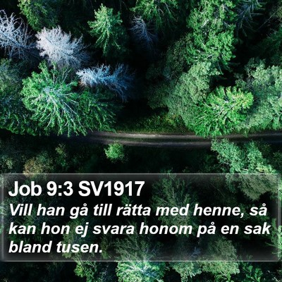 Job 9:3 SV1917 Bible Verse Image
