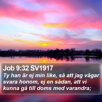 Job 9:32 SV1917 Bible Verse Image