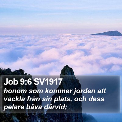 Job 9:6 SV1917 Bible Verse Image