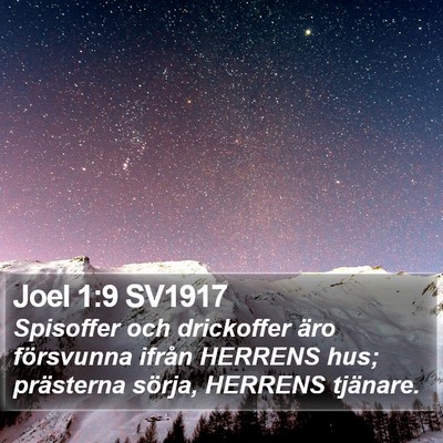 Joel 1:9 SV1917 Bible Verse Image