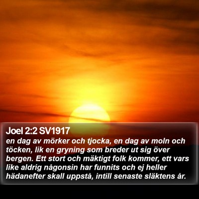 Joel 2:2 SV1917 Bible Verse Image