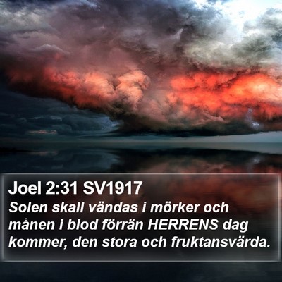 Joel 2:31 SV1917 Bible Verse Image