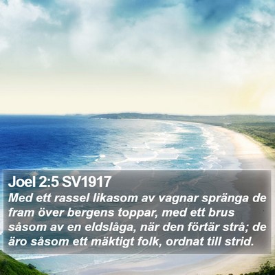 Joel 2:5 SV1917 Bible Verse Image