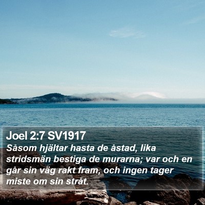 Joel 2:7 SV1917 Bible Verse Image
