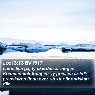 Joel 3:13 SV1917 Bible Verse Image