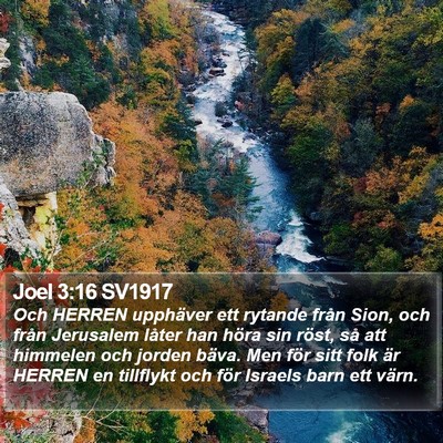 Joel 3:16 SV1917 Bible Verse Image