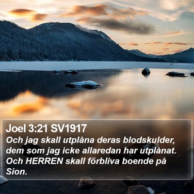 Joel 3:21 SV1917 Bible Verse Image