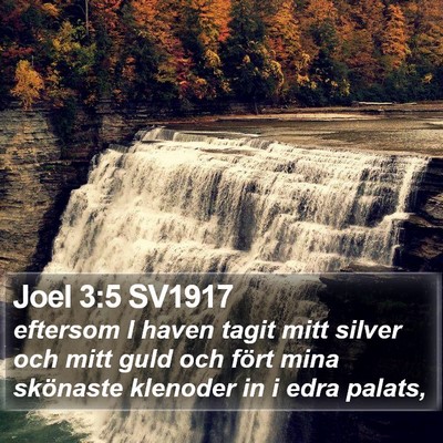 Joel 3:5 SV1917 Bible Verse Image