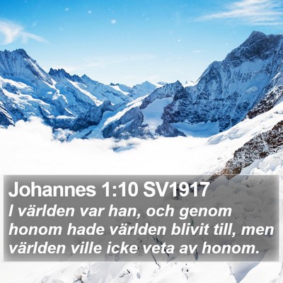 Johannes 1:10 SV1917 Bible Verse Image