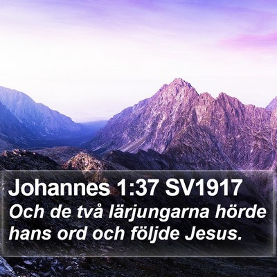 Johannes 1:37 SV1917 Bible Verse Image