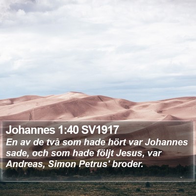 Johannes 1:40 SV1917 Bible Verse Image