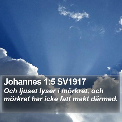 Johannes 1:5 SV1917 Bible Verse Image