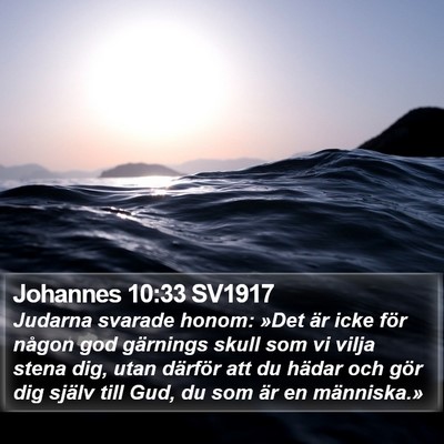 Johannes 10:33 SV1917 Bible Verse Image
