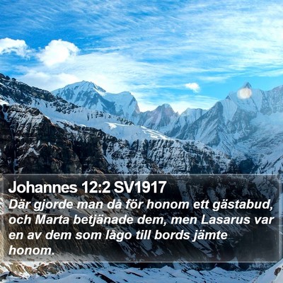 Johannes 12:2 SV1917 Bible Verse Image