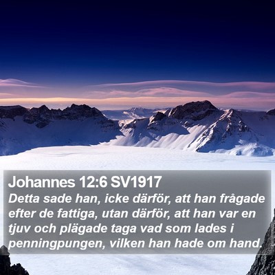 Johannes 12:6 SV1917 Bible Verse Image