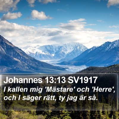 Johannes 13:13 SV1917 Bible Verse Image