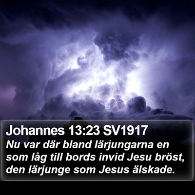 Johannes 13:23 SV1917 Bible Verse Image