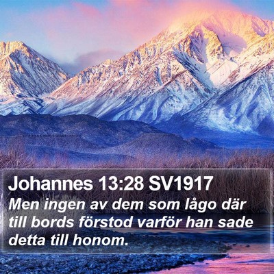 Johannes 13:28 SV1917 Bible Verse Image