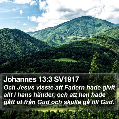 Johannes 13:3 SV1917 Bible Verse Image