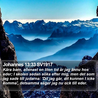 Johannes 13:33 SV1917 Bible Verse Image
