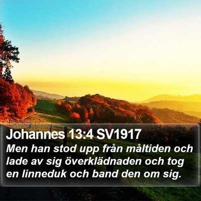 Johannes 13:4 SV1917 Bible Verse Image