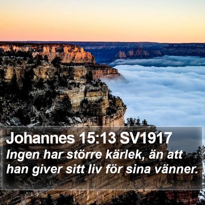 Johannes 15:13 SV1917 Bible Verse Image