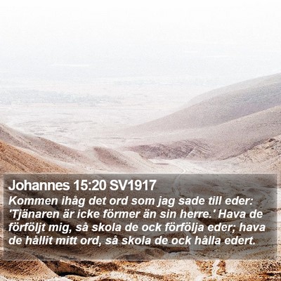 Johannes 15:20 SV1917 Bible Verse Image