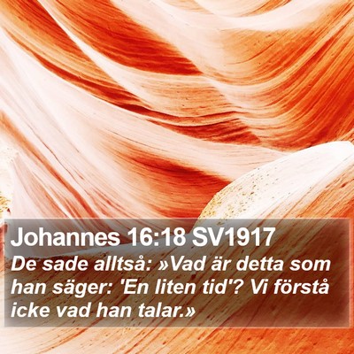 Johannes 16:18 SV1917 Bible Verse Image