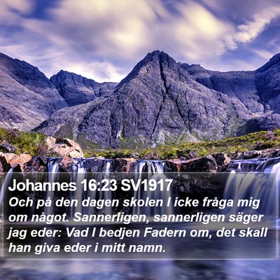 Johannes 16:23 SV1917 Bible Verse Image